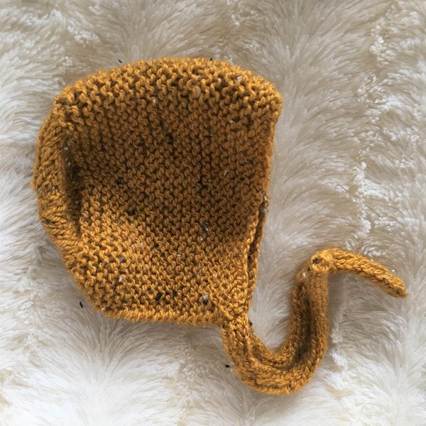 Mustard Baby Bonnet Hat 6-12 months 12-18 months