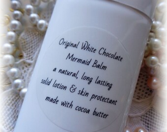 Mermaid Balm - LARGE 2.5 Ounce Container - White Chocolate - Bacon Beauty Balm