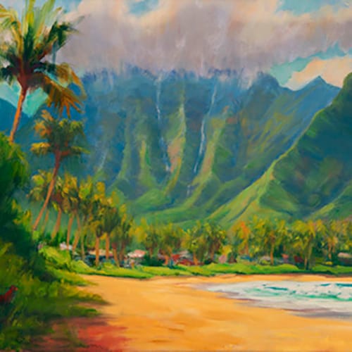 Hanalei Green Church Kauai Art Print Waioli Huiia Hawaii Etsy
