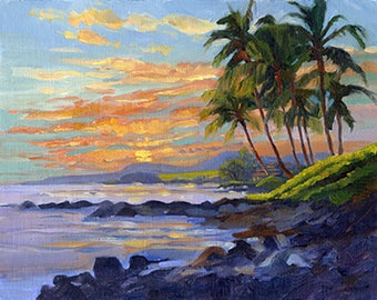 Poipu Sunset, A large 16x20 un-matted print with FREE SHIPPING!