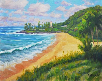 Waimea Bay, Oahu. Matted Art Print