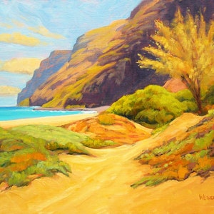 Polihale, Kauai. A matted print with free shipping