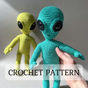 Alien Amigurumi Crochet Pattern, PDF in English