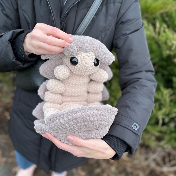 To Custom Order Roly Poly Pill Bug, Crochet Isopod Plush