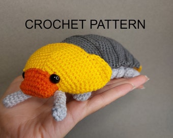Rubber Ducky Isopod Crochet Pattern, PDF file in English Language