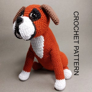 Boxer Dog Puppy Crochet Pattern, PDF file in English language