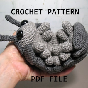 Modèle au crochet Roly Poly Pill Bug, fichier PDF en anglais