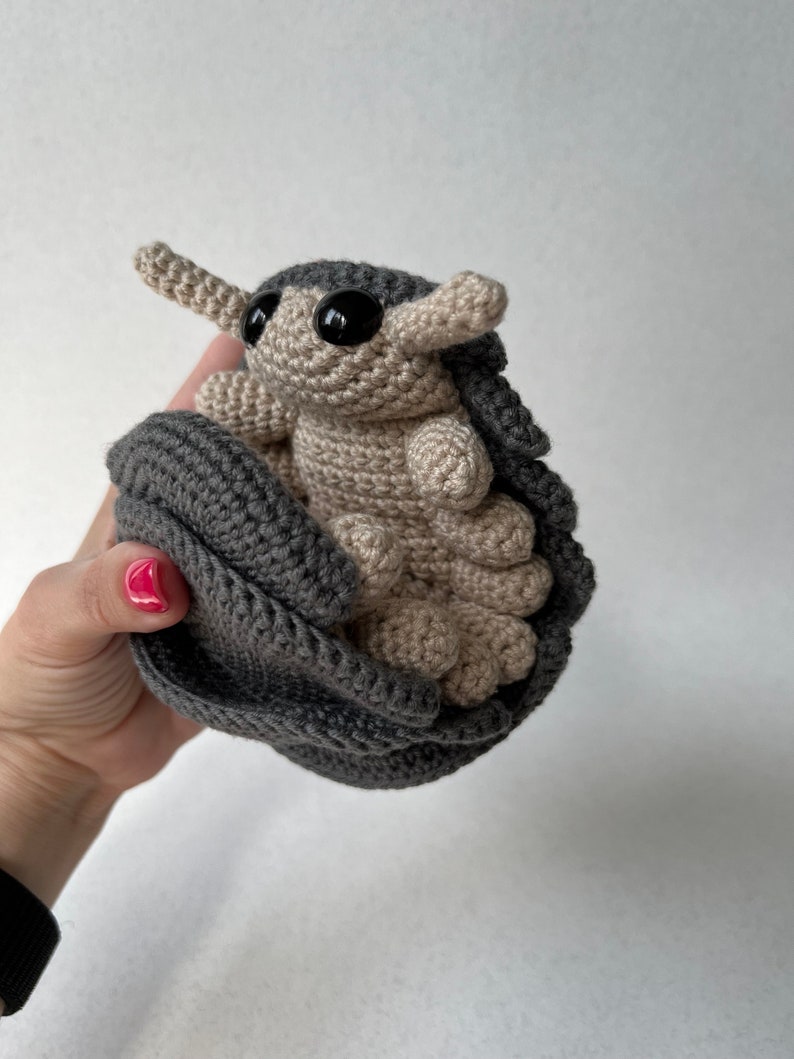 Roly Poly Pill Bug Crochet Pattern, PDF File in English Language image 7