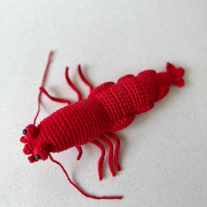 Crochet lifelike Shrimp, Prawn Pattern, PDF file in English language image 10