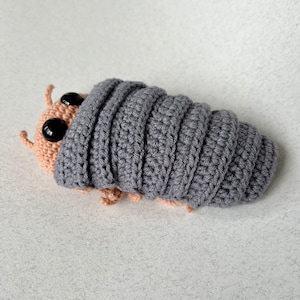 Isopod Crocheted Plushy, Roly poly pill bug toy image 5