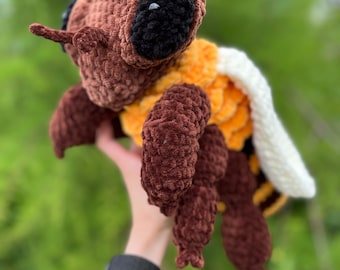 Honey Bee Crocheted Plushy, Big Bee Toy