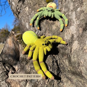 Wzór na szydełkowego pająka kraba • Amigurumi Thomisidae w formacie PDF • Samouczek robienia pająka na szydełku