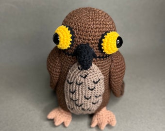 Potoo Bird Crocheted Plushy, Amigurumi Potoo Toy