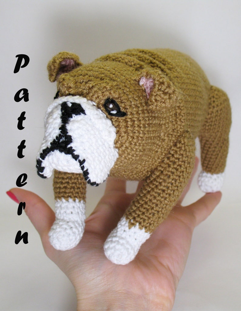 Crochet Bulldog Pattern PDF in English Amigurumi Bulldog Etsy