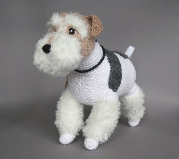 Fox Terrier Custom Crocheted Toy Fox Terrier Mini Me Dog Etsy