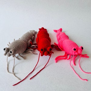 Crochet lifelike Shrimp, Prawn Pattern, PDF file in English language image 8
