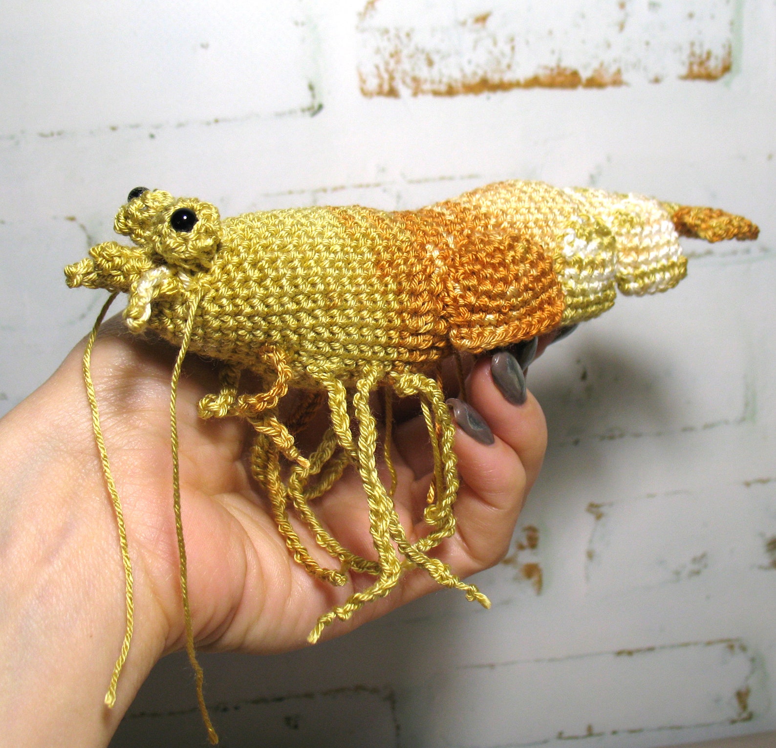 Crochet Lifelike Shrimp Prawn Pattern PDF File in English Etsy