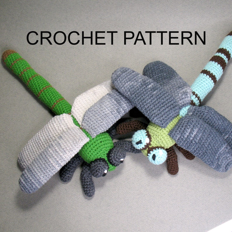 Dragonfly Crochet Pattern, PDF file in English language image 1