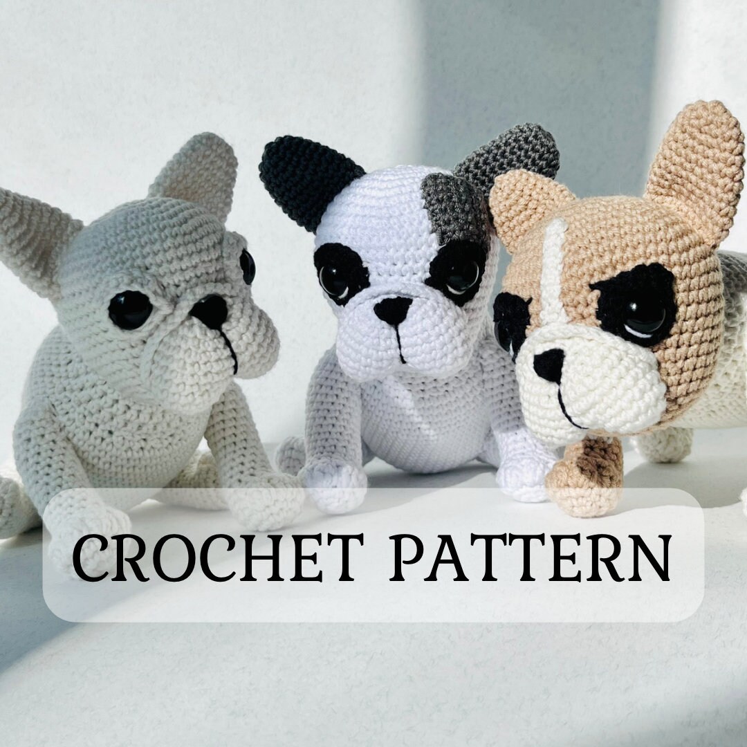 French Bulldog Puppy Crochet Pattern Amigurumi Frenchie Etsy