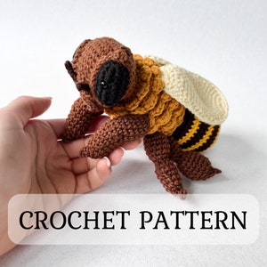 Honey Bee Crochet Pattern, PDF file in English, Amigurumi Bee Toy