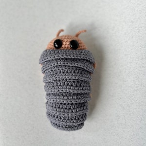 Isopod Crocheted Plushy, Roly poly pill bug toy image 4