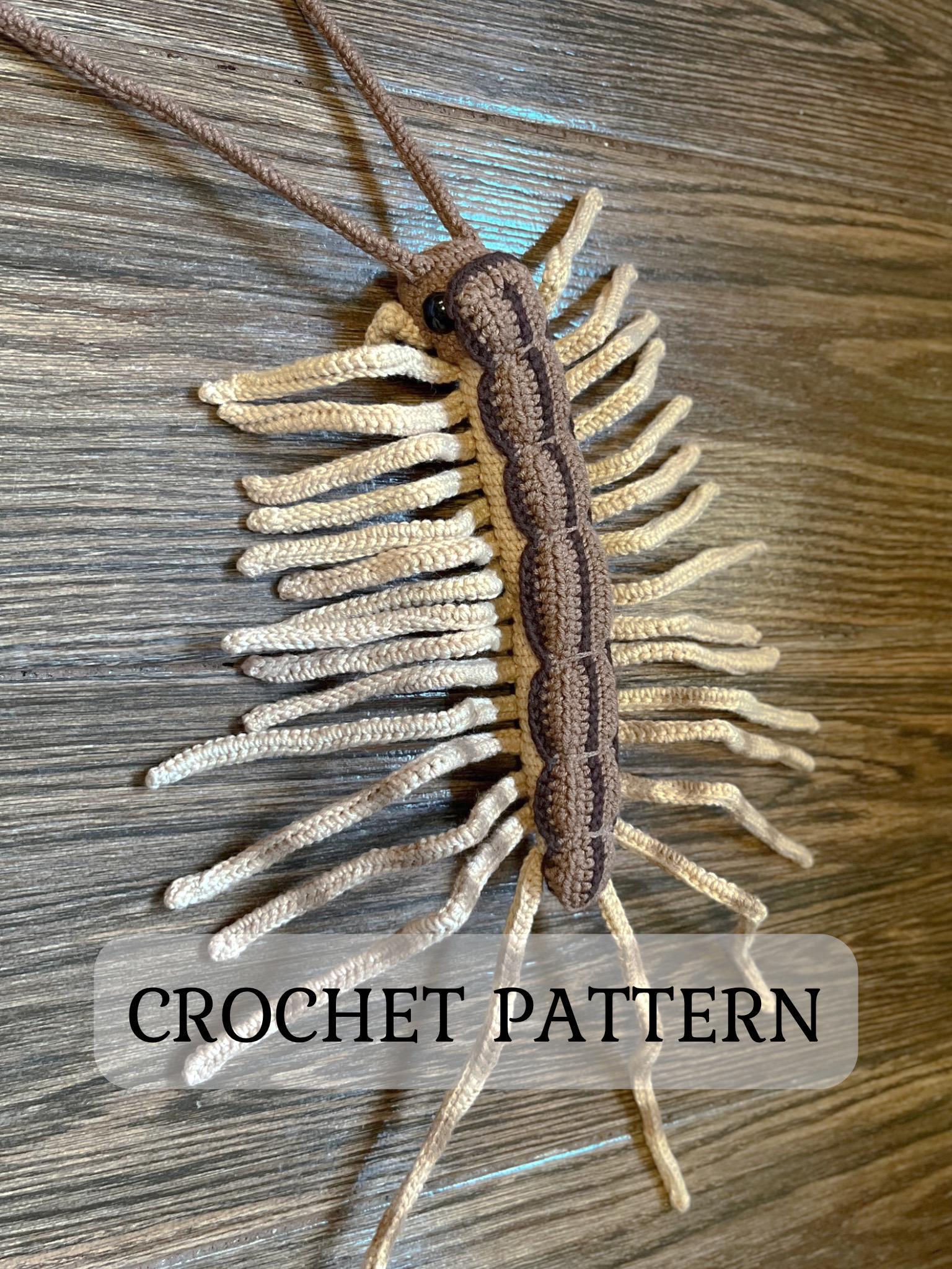 House Centipede Crochet Pattern: Amigurumi Arthropod Toy (PDF Pattern ...