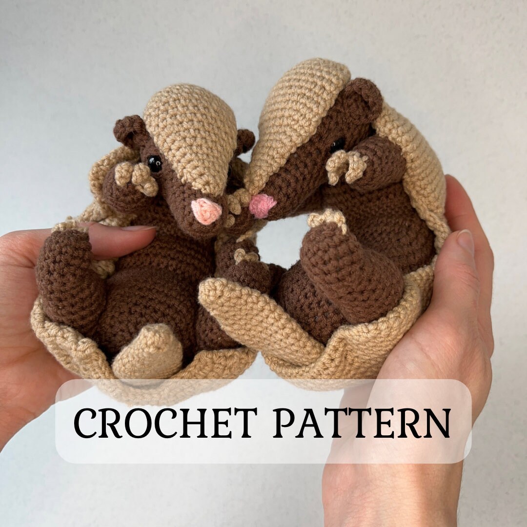 Armadillo Crochet Pattern Armadillo Amigurumi Tutorial PDF Etsy