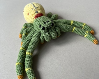 Crab Spider Crocheted Toy, Amigurumi Crab Spider Plushie