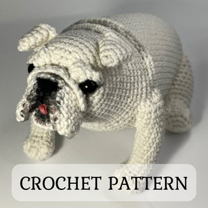 Crochet Bulldog - Pattern, PDF in English, Amigurumi Bulldog Pattern, How to crochet bulldog dog