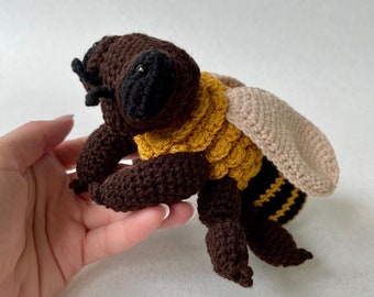 Honey Bee Crocheted Plushy, Bee Stuffed Toy