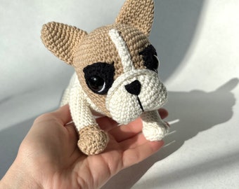 French Bulldog Crocheted Toy, Frenchie Plushy