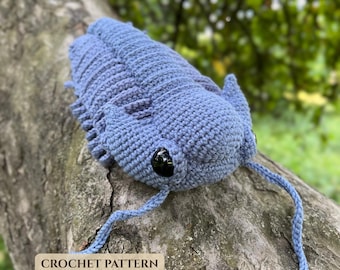 Trilobite Crochet Pattern • Realistic Fossil Amigurumi • Prehistoric Arthropod PDF
