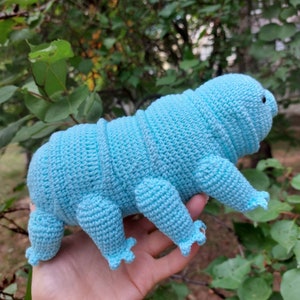 To Custom Order Tardigrade Crocheted Toy, Amigurumi Tardigrade Water Bear Plush image 1
