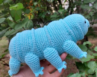 To Custom Order Tardigrade Crocheted figurinre, Amigurumi Tardigrade Water Bear Plush