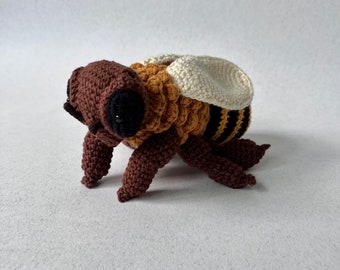 Honey Bee Crocheted Plushy, Bee Stuffed Toy