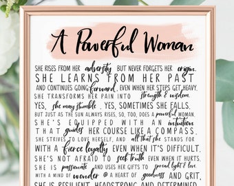 Powerful Woman, Feminist Art, Feminist Poster, Feminist Print, Empowered Women, Women Empowerment, powerful women gift for her,  UNFRAMED