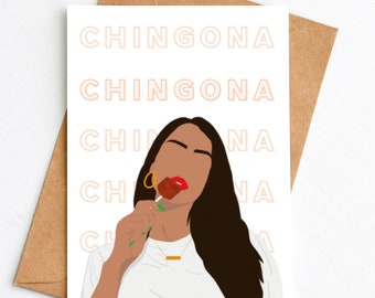 Chingona Art Print - Latina Art - Latinx - Mexicana - Latina AF - Mexican Candy Art - Vero Mango - Mexican Culture Art  - UNFRAMED