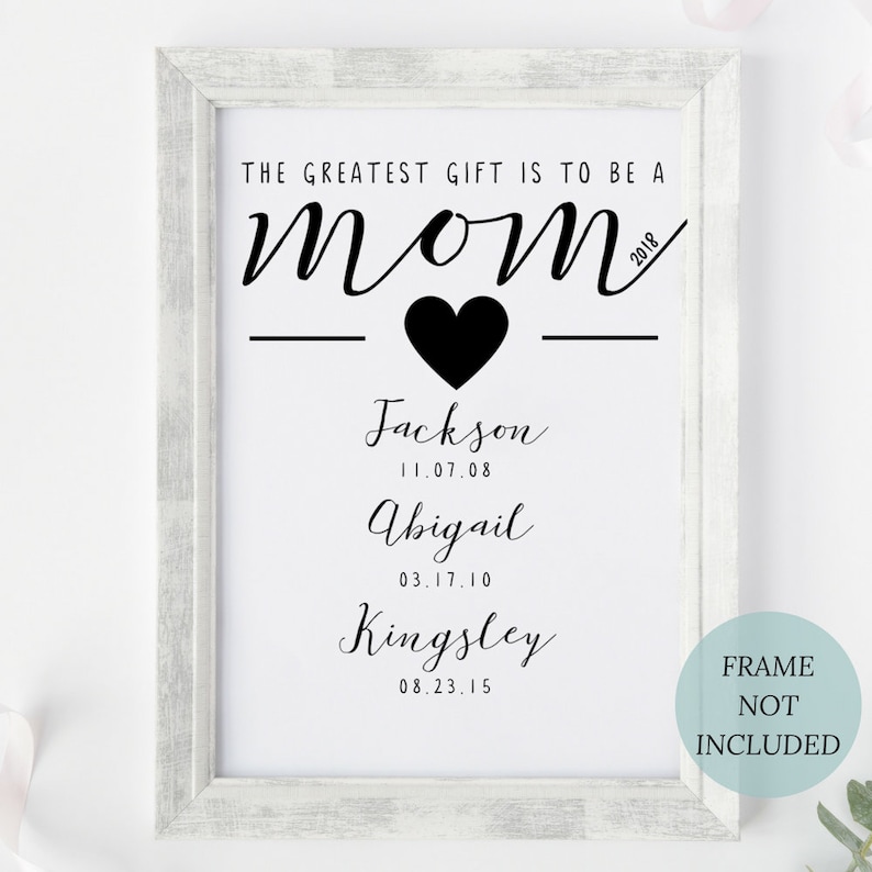 Mothers Day Gift Mothers Day Printable Mothers Day Art Customized Mother's Day Customized Mom Personalized Mom Digital Download image 1