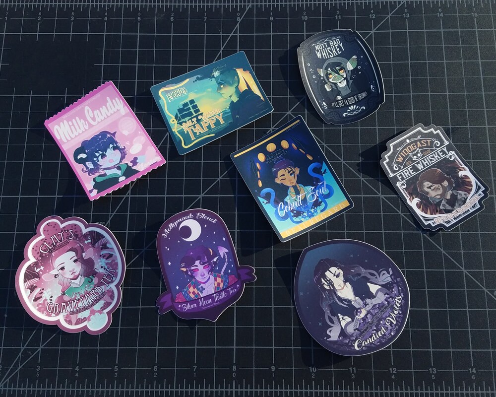 Mighty Nein Label Style Stickers