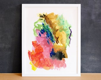 Sweetest Days, Museum Quality Art Print, Abstract Watercolor Art Print, Nature-Inspired Modern Art