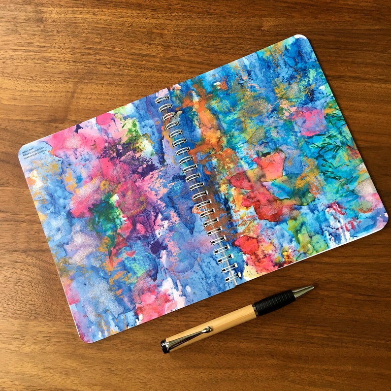 Spring Rain Journal Gift Set With Bamboo Pen Lined Watercolor - Etsy
