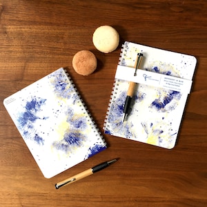 Watercolor Art Journal Gift Set: Lined Notebook, Bamboo Pen, Free Gift Wrap