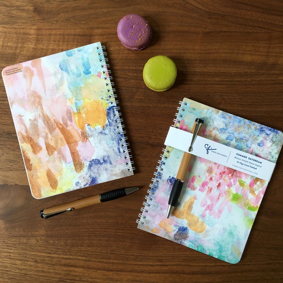 Summer Daydream Journal Gift Set With Bamboo Pen, Flowers, Lined Watercolor  Journal Set, Gratitude Journal Set, Watercolor Artwork -  Israel