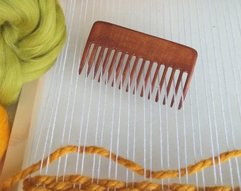 Wooden weaving comb for loom, Tapestry beater