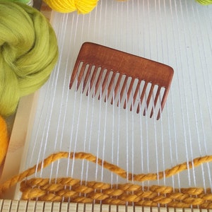Wooden weaving comb for loom, Tapestry beater