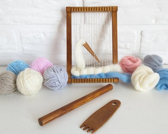 Kids weaving loom kit, Sewing craft kit for girls, DIY craft kit for teens, Christmas presents ideas