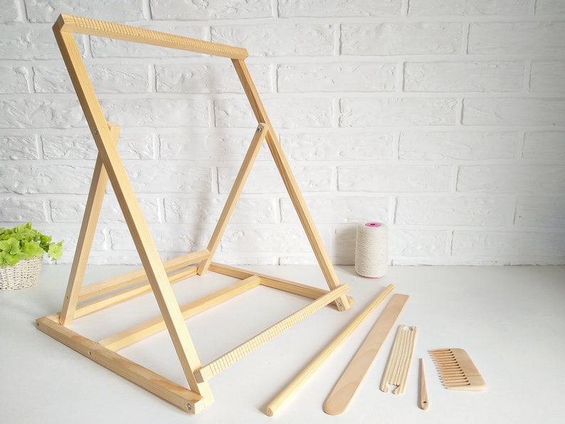 Weaving Loom Kids Wooden Loom Kit Hand-Knitted Machine DIY Weaving Children Safety,Lap Weaving Loom For Beginners And Children N//R Weaving Loom Kit