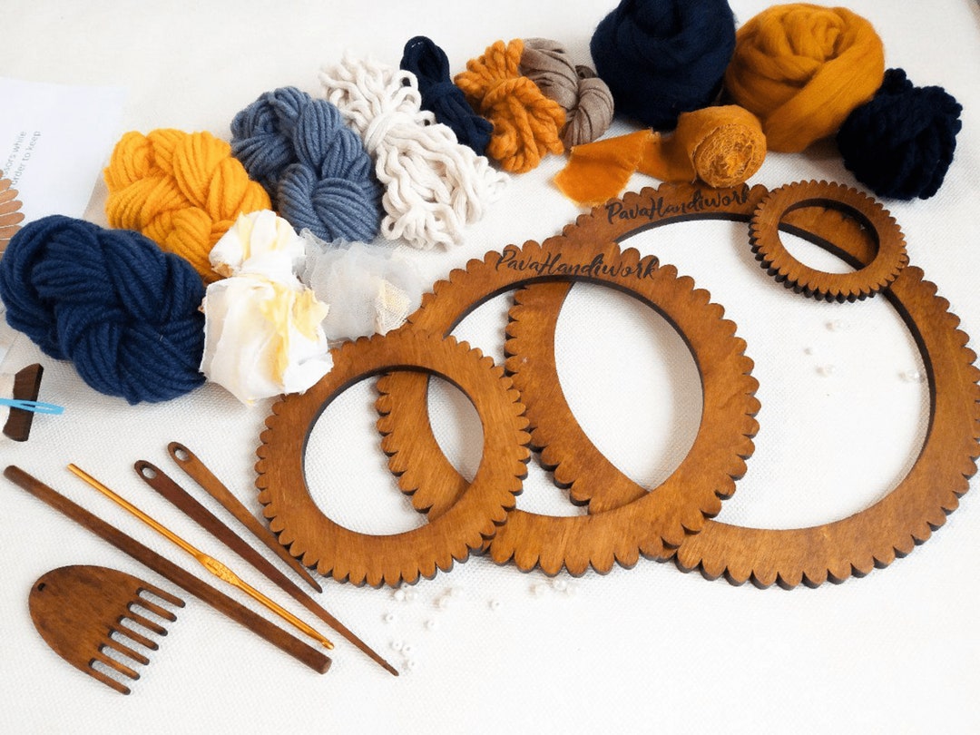 Weaving Circle Loom Kit for Beginners, Looms Complete Set With Yarn and