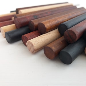 3&quot;-10&quot; small dowels rods, stained wooden dowel set of 6, quilt wall hanging, textile, banner, embroidery, crafts