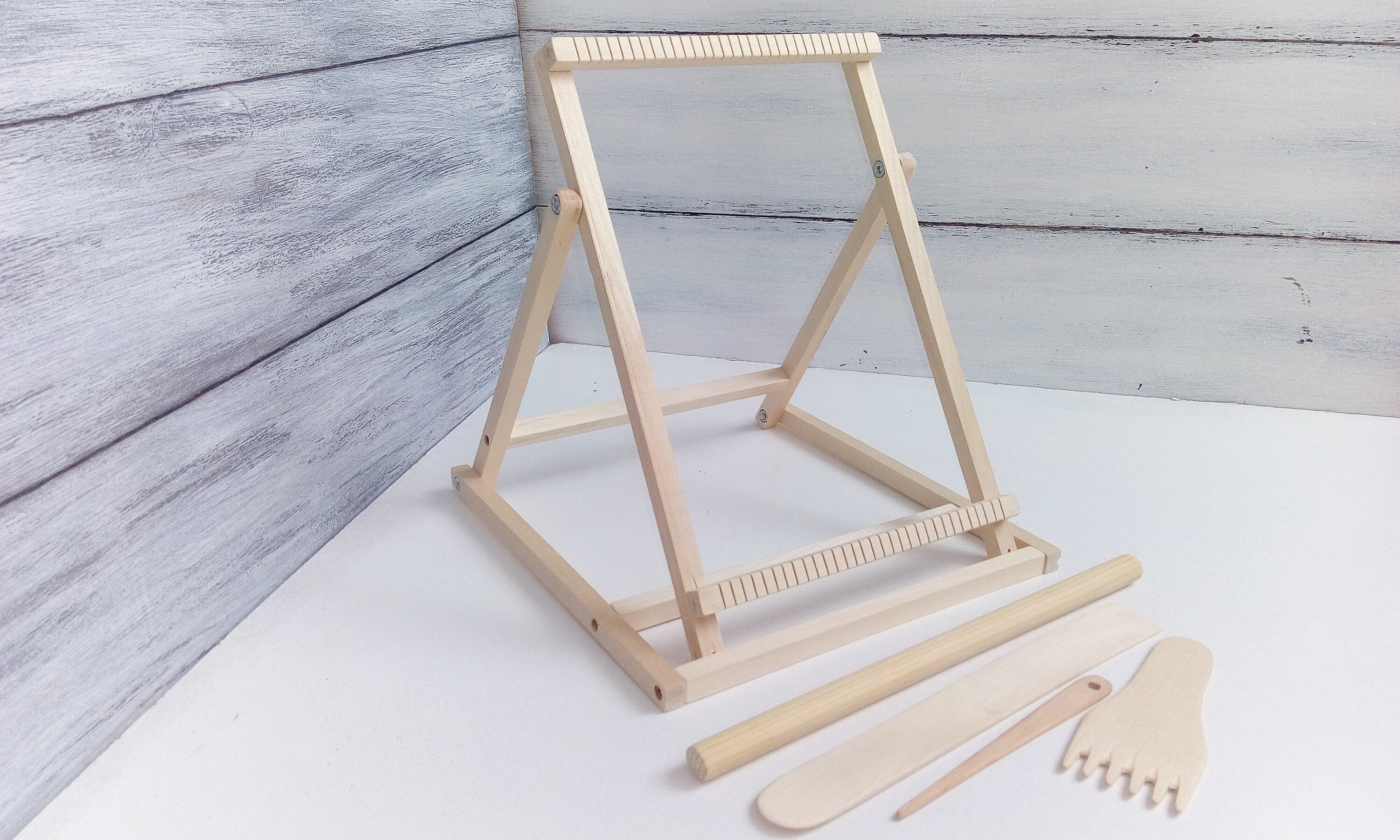 Table Loom With Stand Weaving Loom Kit Tapestry Loom And Tools Etsy